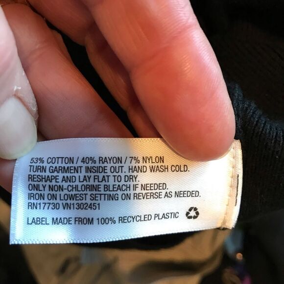 A New Day Black Pearl Sleeve Lightweight Sweater XS NWT - Picture 6 of 6